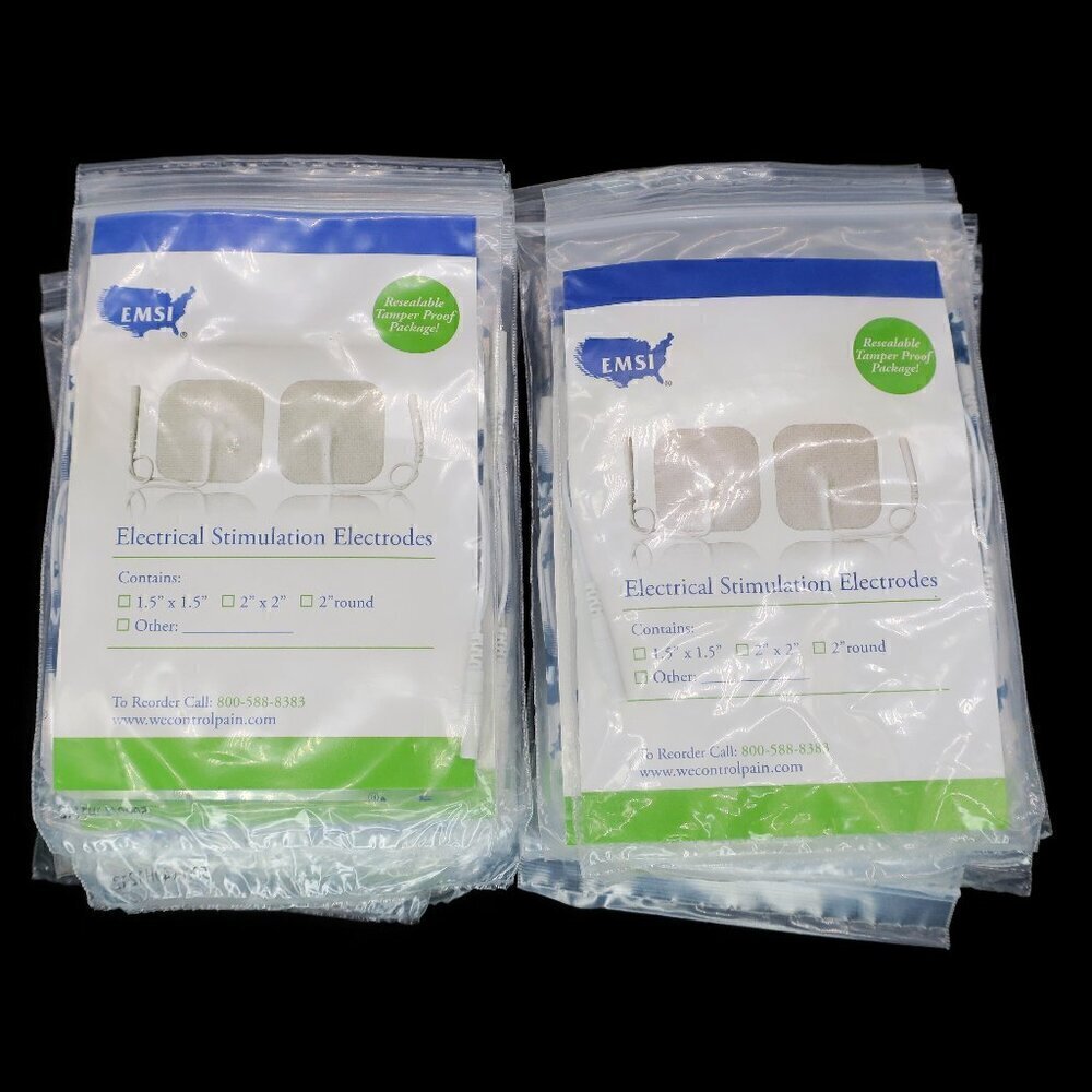 EMSI Electrical Stimulation Electrodes 3.5 x 2" Huge Lot of 28 Packs